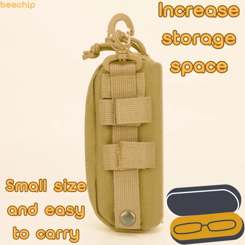 Scatola per occhiali con custodia rigida in nylon tattico per esterni con scatola di protezione del sistema Molle Borsa per occhiali da sole
