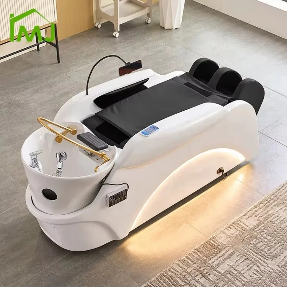 Factory Custom Haarwaskop Spa Salonstoel Elektrisch Massage Shampoo Bed voor Schoonheidssalon Salon Apparatuur Meubilair