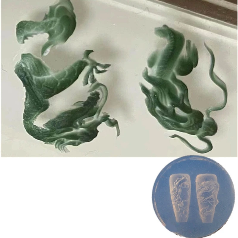 Nagelstempelschablone, Drachen-/Schlangenform, Nagelkunstformen, DIY-Nagelschnitzform, Nagelzubehör für Nagelkunst-Enthusiasten