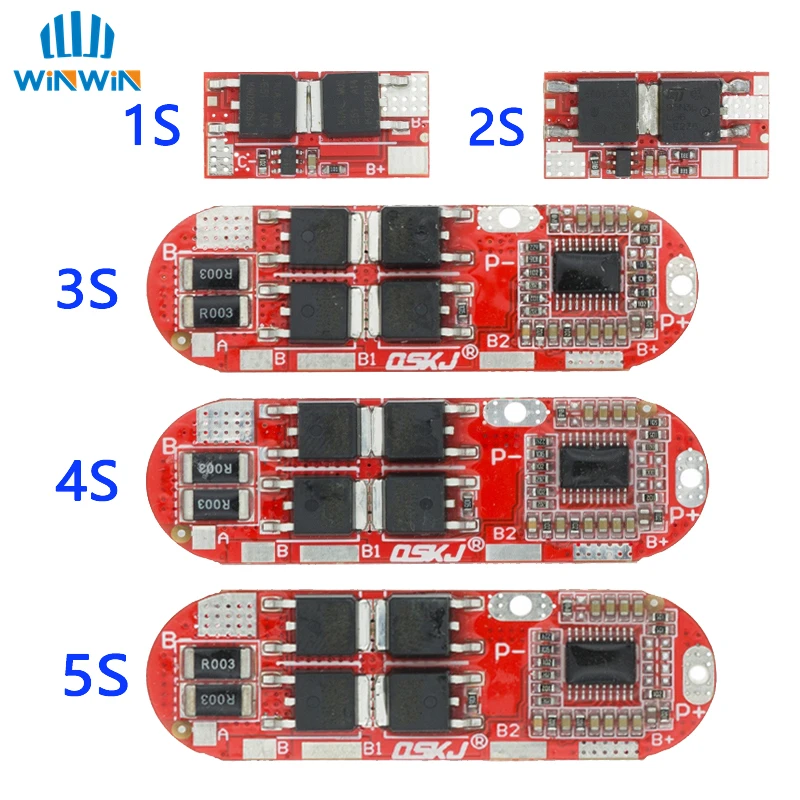 BMS 1S 2S 10A 3S 4S 5S 25A Bms 18650 Li-ion Lipo batería de litio módulo de placa de circuito de protección Pcb Pcm 18650 Lipo Bms cargador