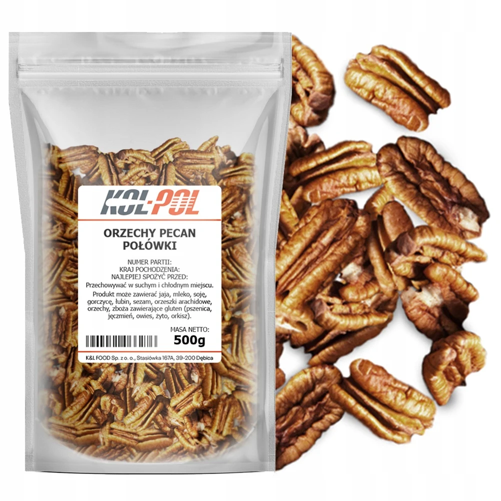 ORZECHY PECAN 500g Pekan orzech naturalne świeże wysoka jakość Kol-Pol