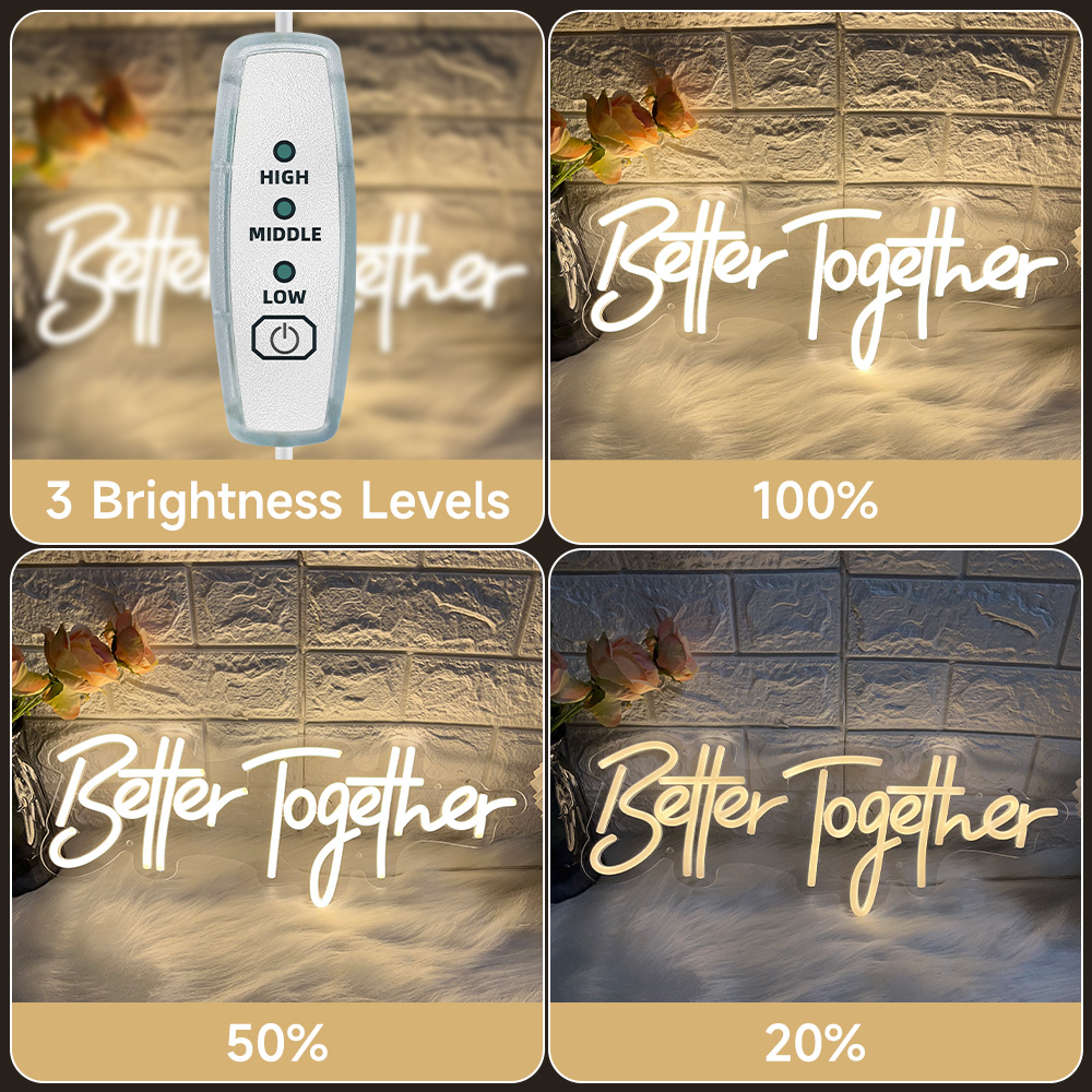 Better Together ネオン Led サイン結婚式用ネオンライトサインパーティールームの装飾夫妻ネオン Led ライト寝室の結婚式の装飾