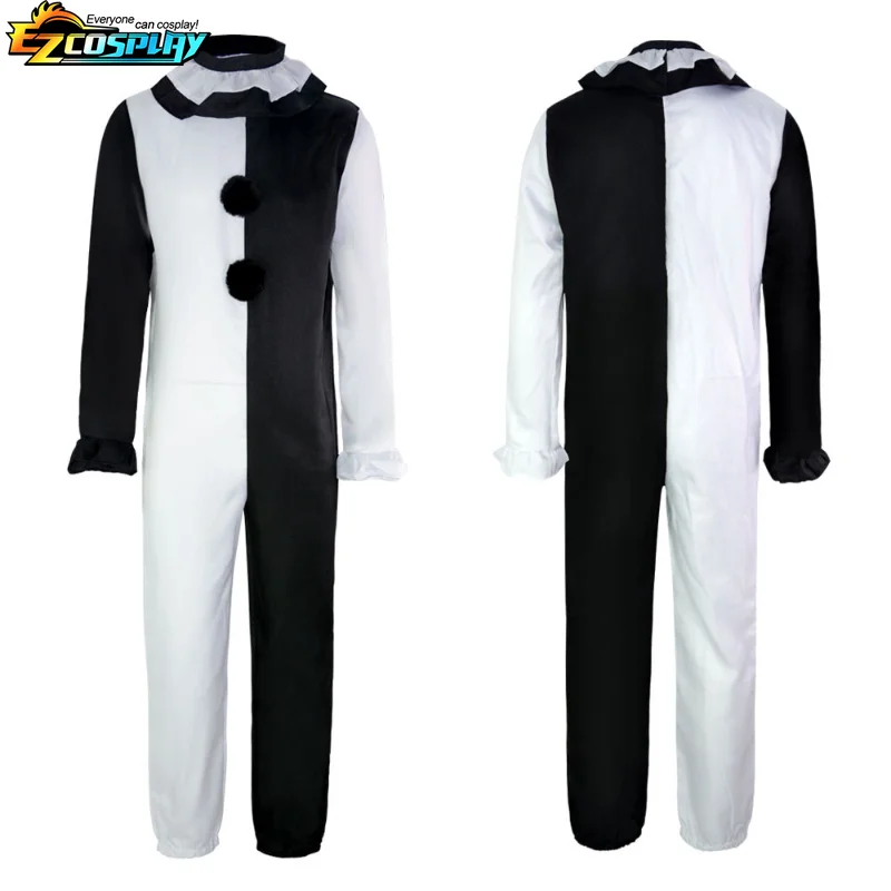 ศิลปะตัวตลกคอสเพลย์ภาพยนตร์ Terrifier 2 ศิลปะตัวตลกคอสเพลย์เครื่องแต่งกาย Jumpsuit หน้ากากฮาโลวีนเครื่องแต่งกายหน้ากากสําหรับผู้ชายผู้หญิง