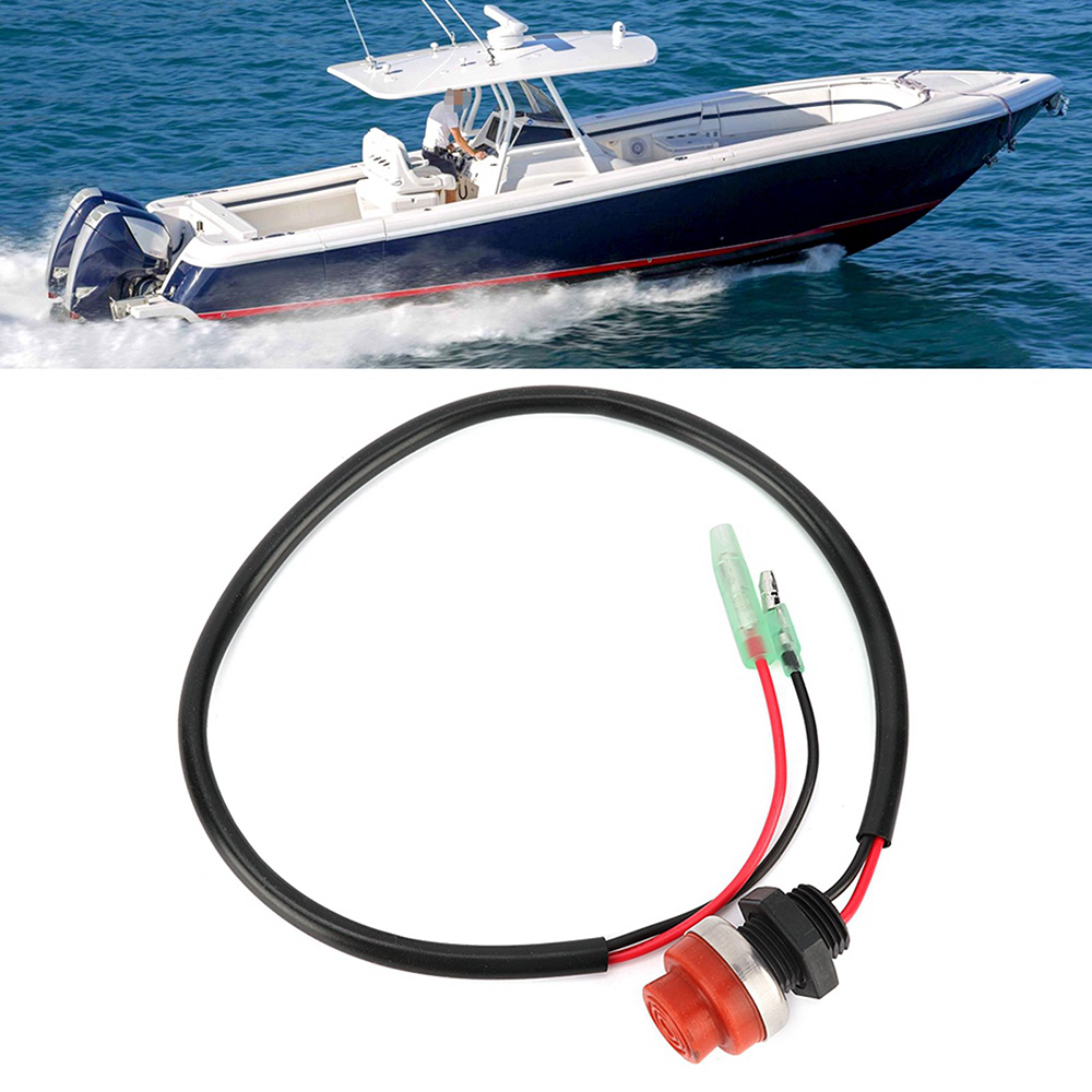 Bouton poussoir sans clé, interrupteur de démarrage et d'arrêt Durable pour moteur hors-bord de bateau marin Yatch (75cm/29.5)