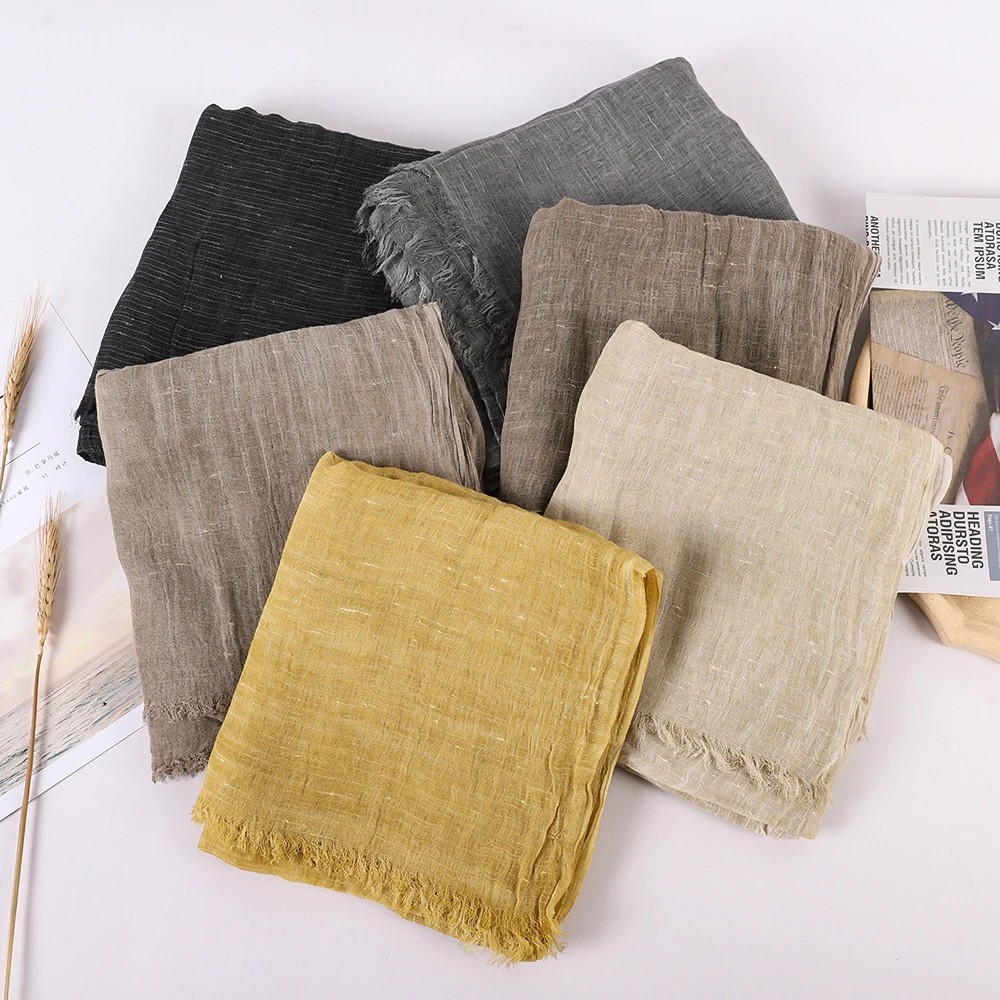 Moda nova algodão pashmina xales lisos feminino cor sólida cachecol envolve cachecóis lenço muçulmano hijab senhora outono inverno quente