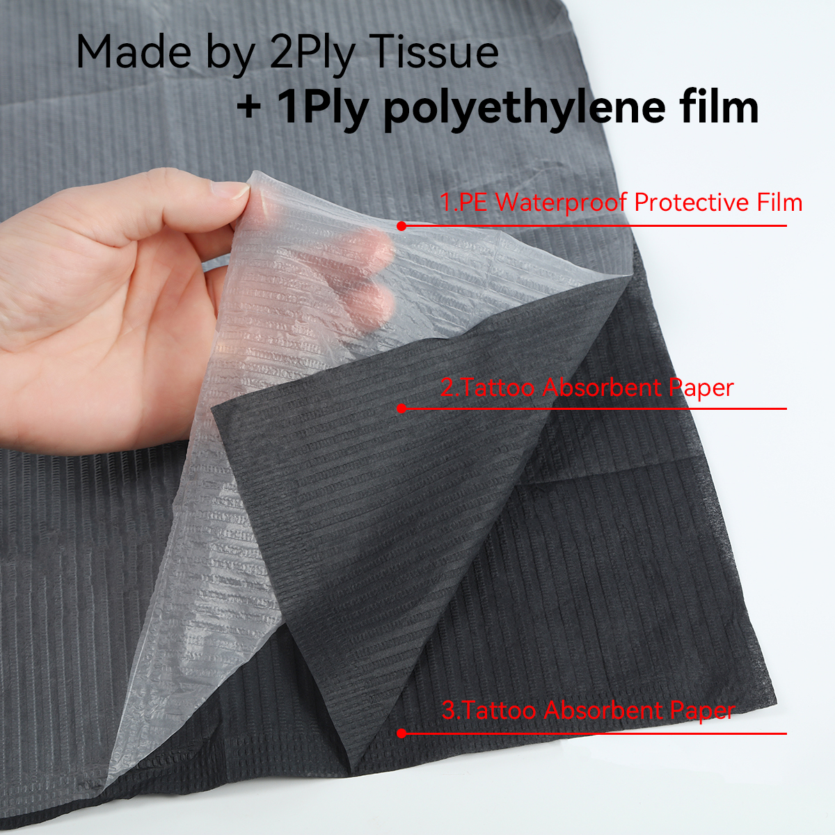 10/25/50/125 ชิ้นกันน้ําสักผ้าปูโต๊ะสักตารางทําความสะอาด Pad ผู้ป่วยทันตกรรม Tattoo Bibs อุปกรณ์เสริม