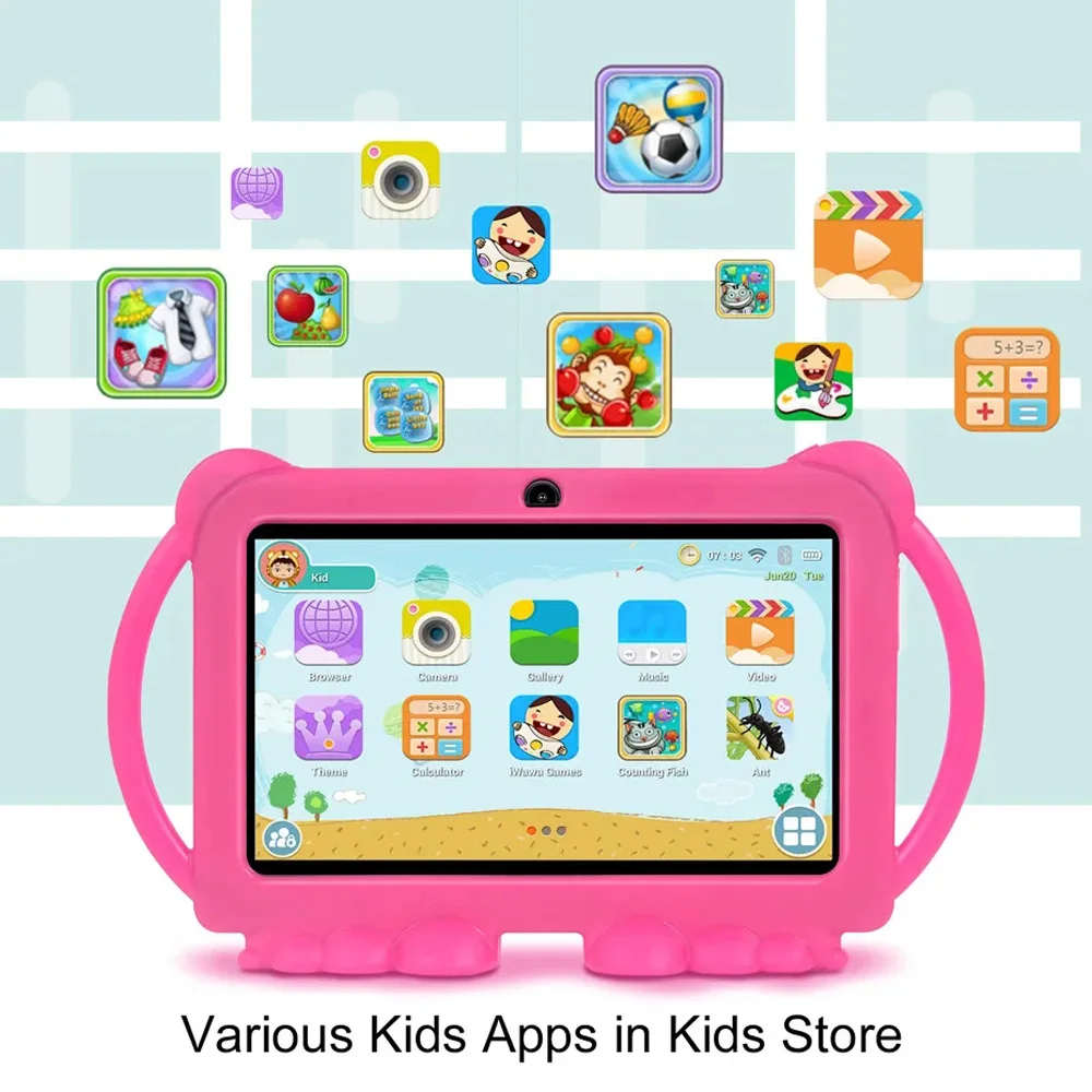 2025 New 5G WIFI 7-inch Children's Tablet 4GB+64GB ROM Drawing and Learning Portable Mini Tablet Quad Core Dual Cameras 4000mAh