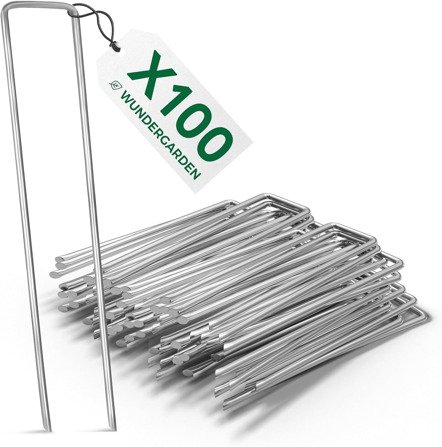 300 Grapas de sujeción de Acero para el Ajuste de Mallas geotextiles y Telas contra Malas Hierbas o Acampada - Pinc