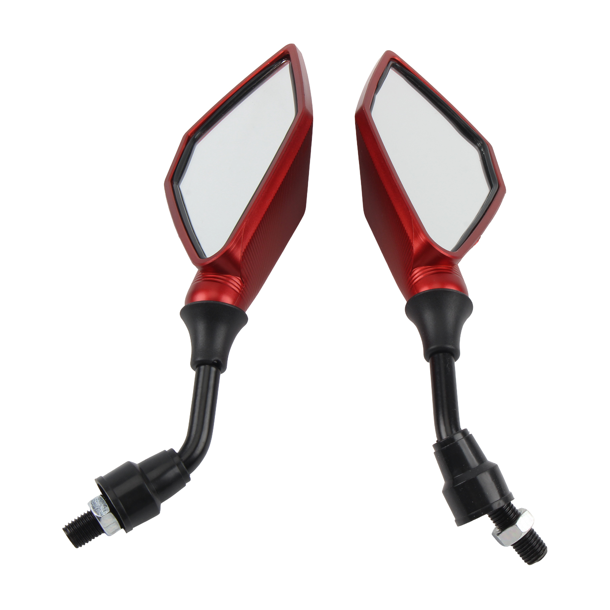 2 szt. uniwersalnych lusterek wstecznych motocyklowych 10 mm, szerokokątne, regulowane, do Yamaha, Honda, Kawasaki, Suzuki, BMW, akcesoria tuningowe