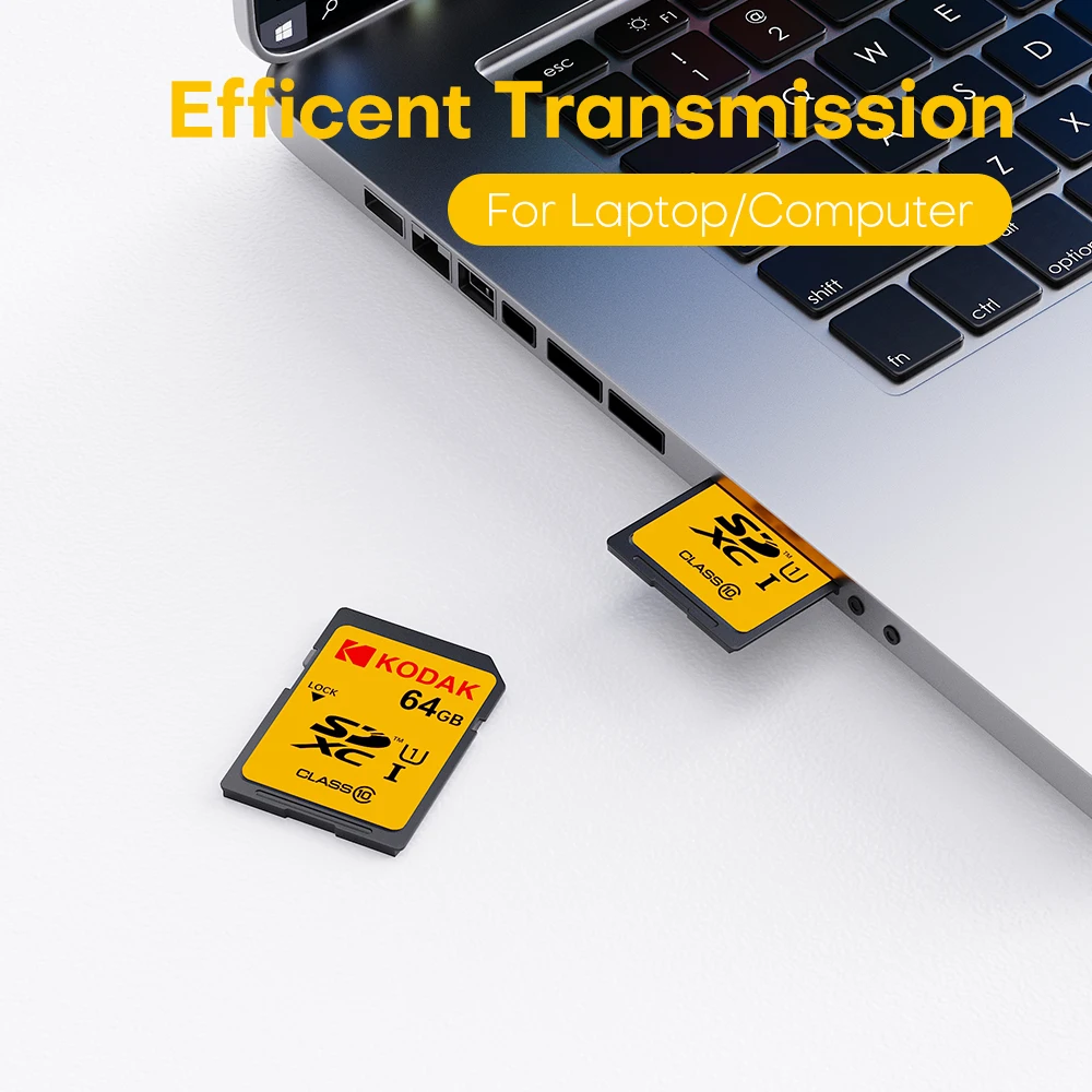 KODAK 100% Original 64GB 128GB SD Card Memory Cards Class10 256GB U1 HD SD Card Memory Card SDXC V30 Memory Cards for Camera