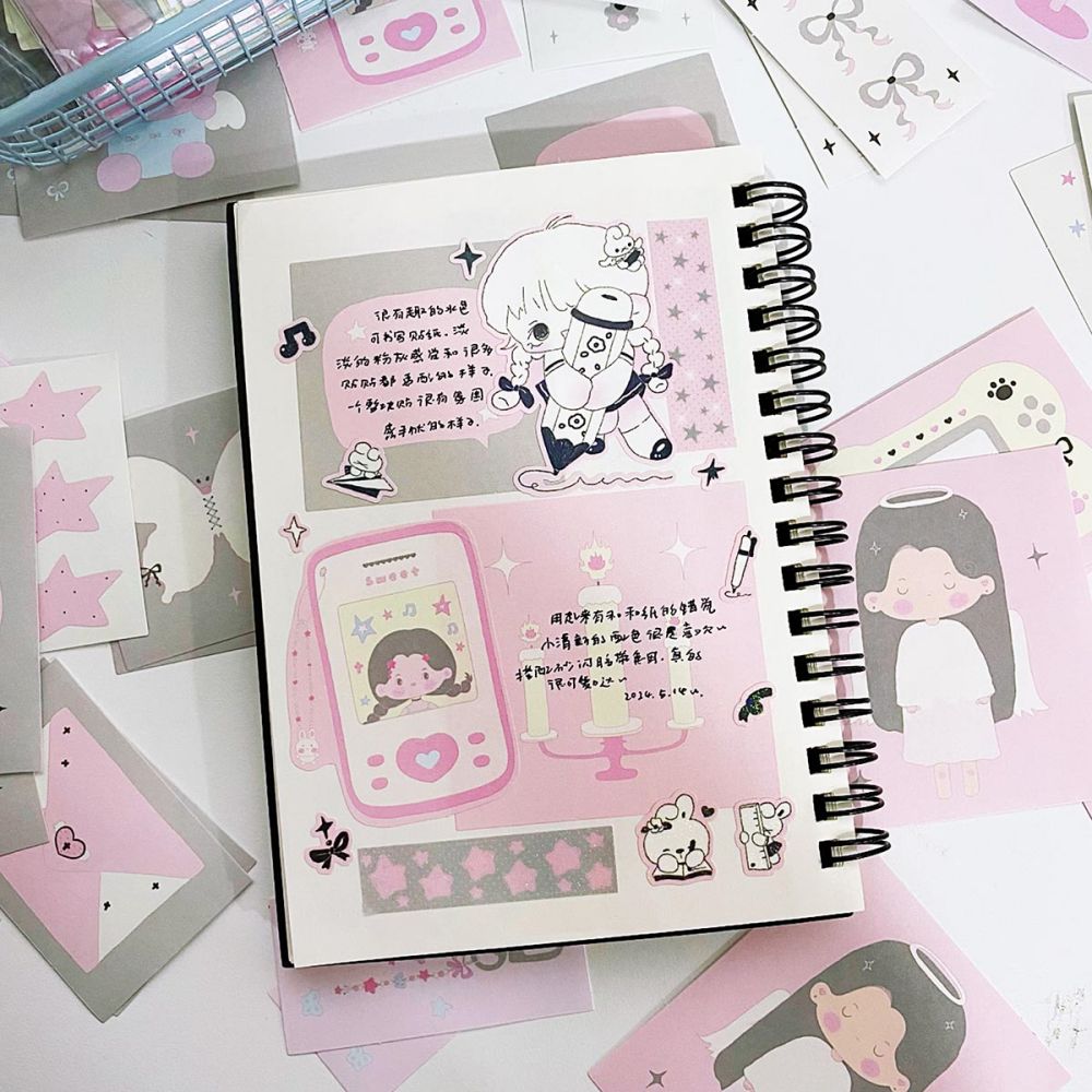 30 ピース文具ジャーナルプランナースケッチブックステッカー美的かわいい韓国デコシッカースクラップブック文具日記装飾