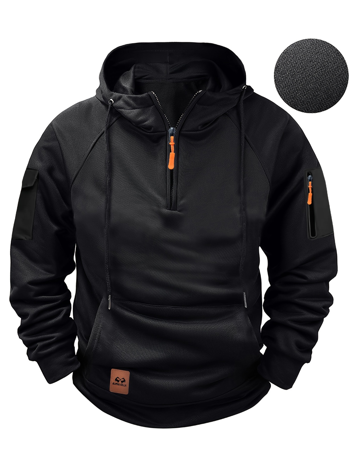 Nueva sudadera con capucha y hombros caídos de lana con cremallera y múltiples bolsillos, Jersey holgado de talla grande para hombre y mujer, sudadera de moda
