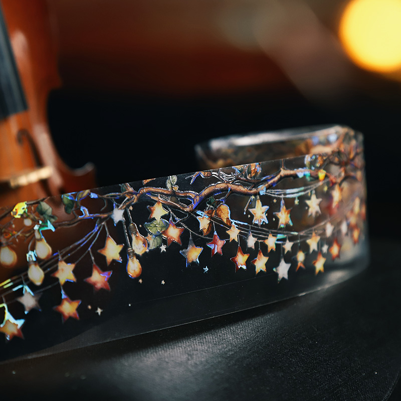 40mm*2m 1pc PET Tape Stickers Creativity Scrapbooking Hand Account Adhesive hand made Diy Junk Journal Craft Supplies