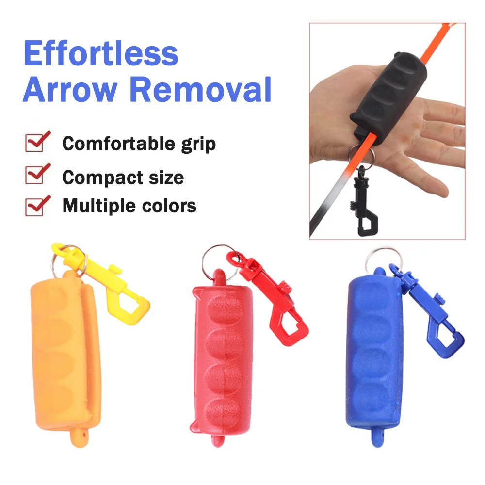 DEZITION กลางแจ้งยาง Arrow PULLER Remover ยางเจลยิงธนูยิงธนูพร้อมพวงกุญแจเครื่องมือยิงเป้าหมายโบว์อุปกรณ์เสริม