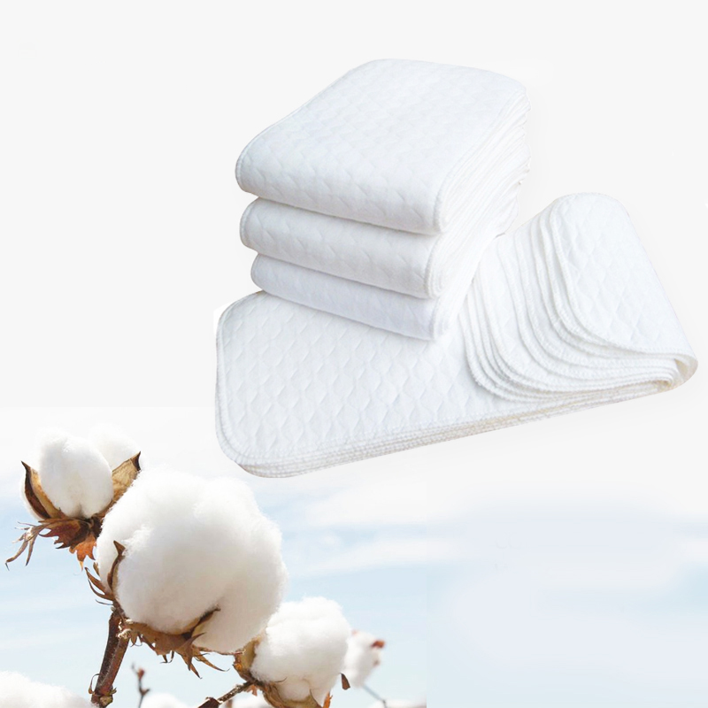 Pañales reutilizables para bebé, pañal de tela para recién nacido, insertos de 3 capas de algodón, gran oferta