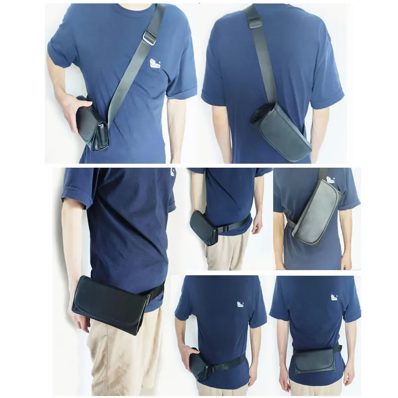 PUレザー財布付きユーロ小銭入れ、コインコレクター、マルチポケット、ファニーパック、ウエストウォレット、ドライバー、ウェイター、キャッシャー、8スロット