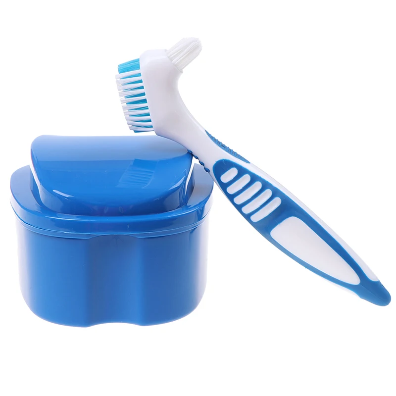 Prothese Bad Box Organizer Dental Falsche Zähne Lagerung Box mit Hängen Net Container Reinigung Zähne Fällen Künstliche Zahn Boxen