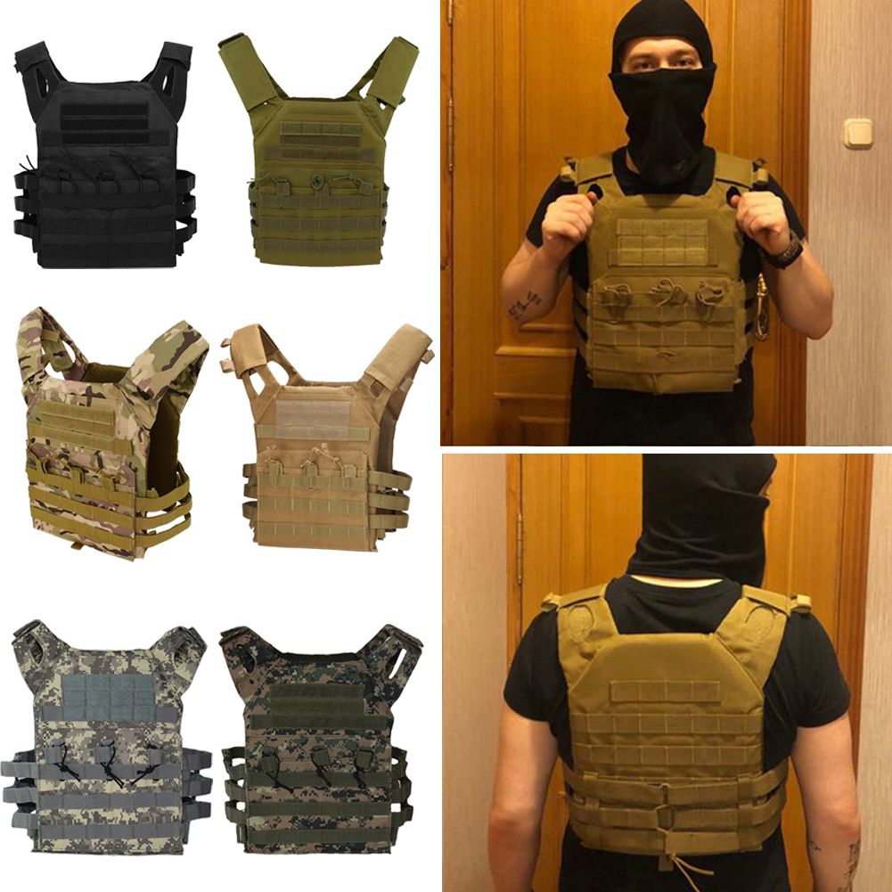 Chaleco táctico JPC de nailon, armadura corporal impermeable para exteriores, portador de placa Molle ligero, chalecos de caza, juego CS, equipo de jungla
