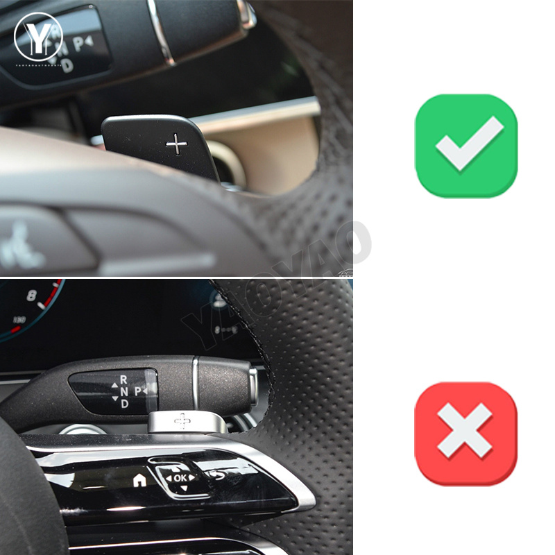 メルセデスベンツ A B M E クラス W176 W212 W246 GLK SLK CLA GLA カーボンファイバー車のステアリングホイールパドルシフト延長シフター