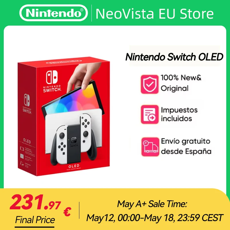 Nintendo Switch oled Spiele konsole 64GB weiß/blau rot Set 7-Zoll-Touchscreen und 3 Spielmodi famicom