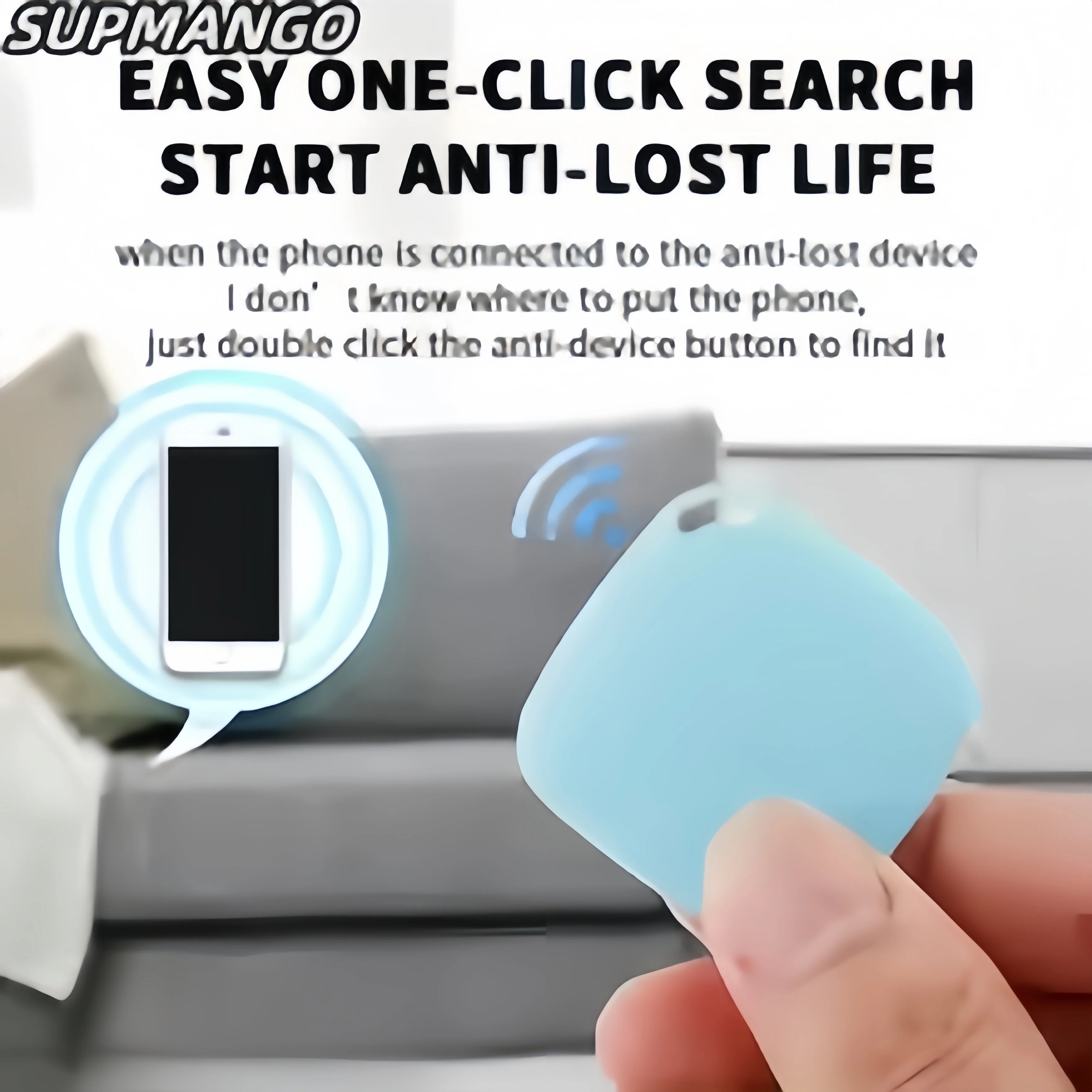 Mini-GPS-Tracker für iOS – Bluetooth-Smart-Tag für Schlüssel/Haustiere/Geldbörse, Anti-Verlust-Gerät mit Echtzeit-Tracking für iPhone iPad