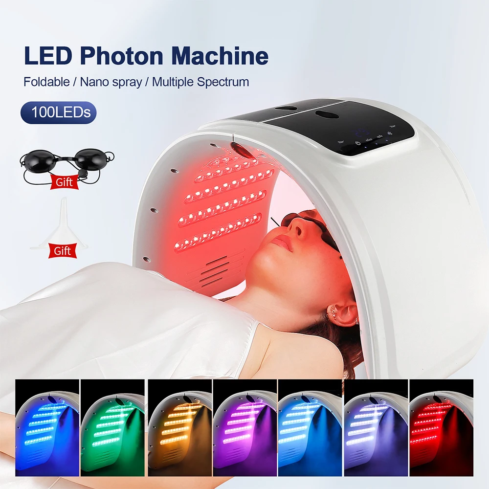 7 Colors Nano Spray Phototherapy Lamp Mask Skin Moisturizing Rejuvenation Whitening Acne Skin Care Face&Body Mask Salon SPA