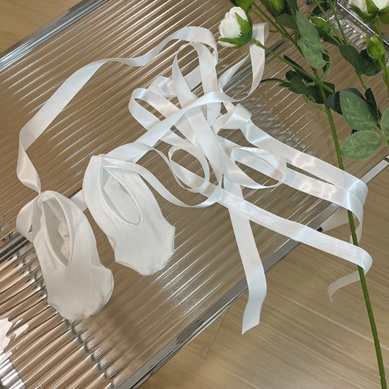 Balletcore-Socken, weiche, dünne Socken mit langem Band für Mädchen und Damen, DXAA