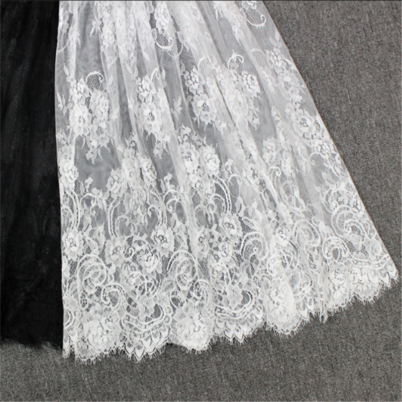 Falda larga de encaje transparente para mujer, ropa interior básica, informal, 2023