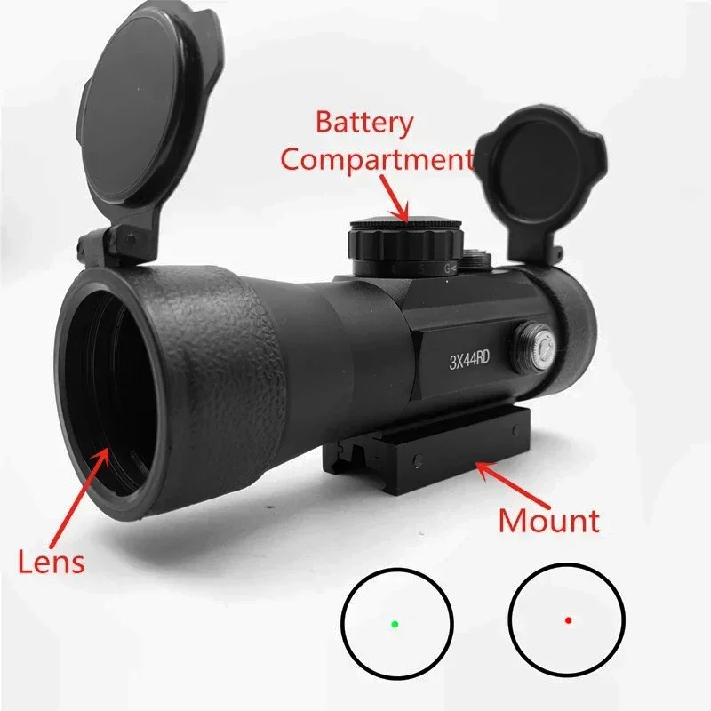 3-10X42E Hunting Rifle Scope for Carbine M3 Mildot/Range finder Reticle Riflescope 3X44 Red Green Illuminated Reticle 11/20Rail