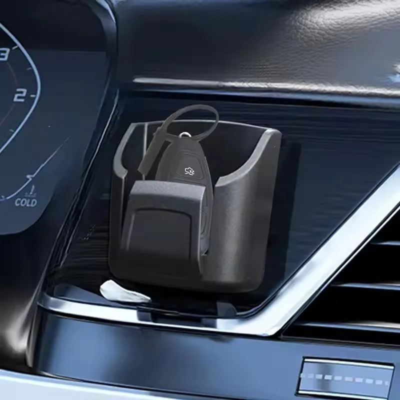 Novo criativo portátil painel do carro console central de controle remoto chave do carro anti-deslizamento caixa de armazenamento cartão chave do carro pequenos itens armazenamento