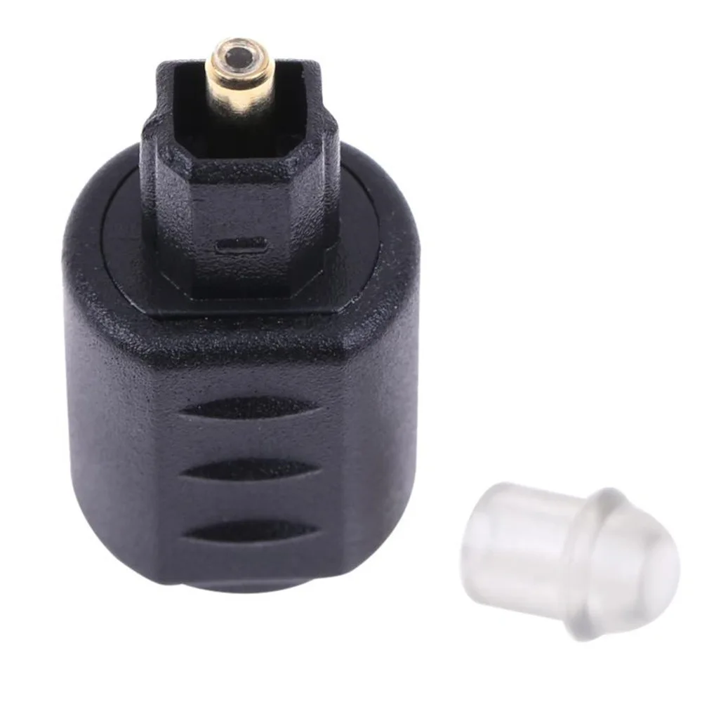 Cabezal de conversión de fibra óptica negra, enchufe Toslink óptico de 3,5mm, Mini conector hembra a adaptador de Audio Digital Toslink M, 1 ud./3 uds.