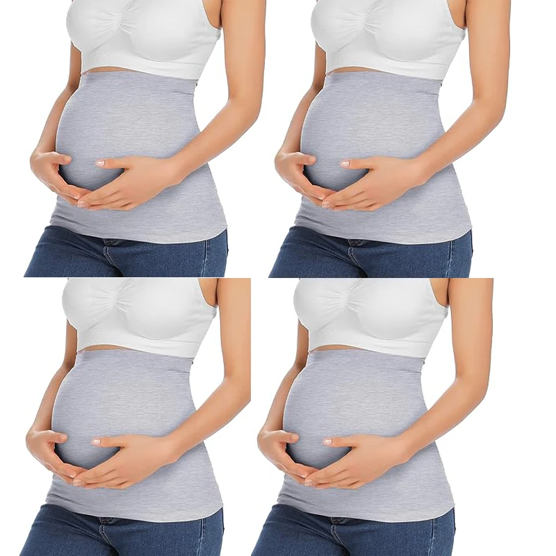 4 pacotes de faixa de barriga para gravidez, calças de maternidade e extensor de jeans para todos os aparadores e incluindo cuidados pré-natais pós-gravidez