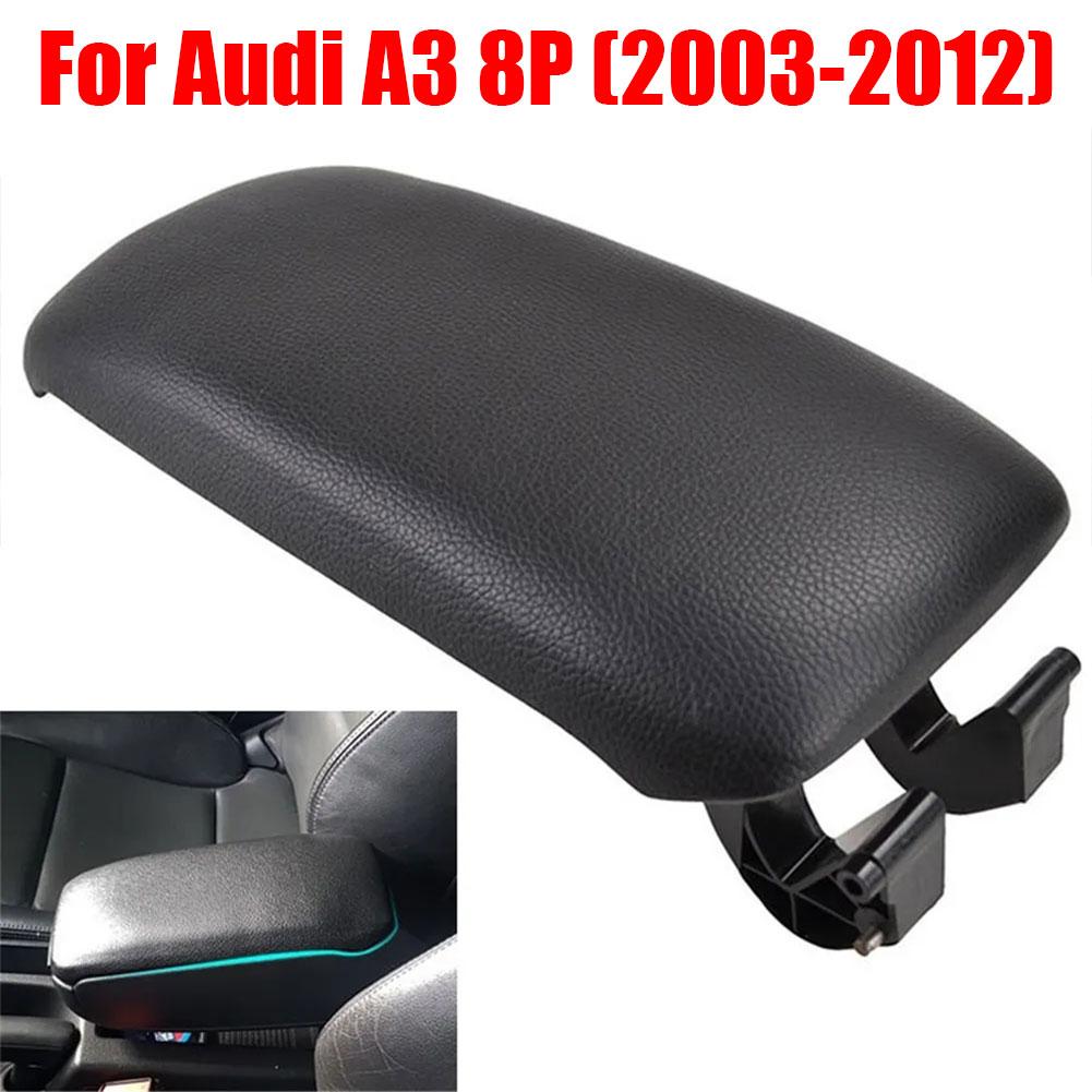 Подлокотник из черной кожи для Audi A3 8P 2003-2012