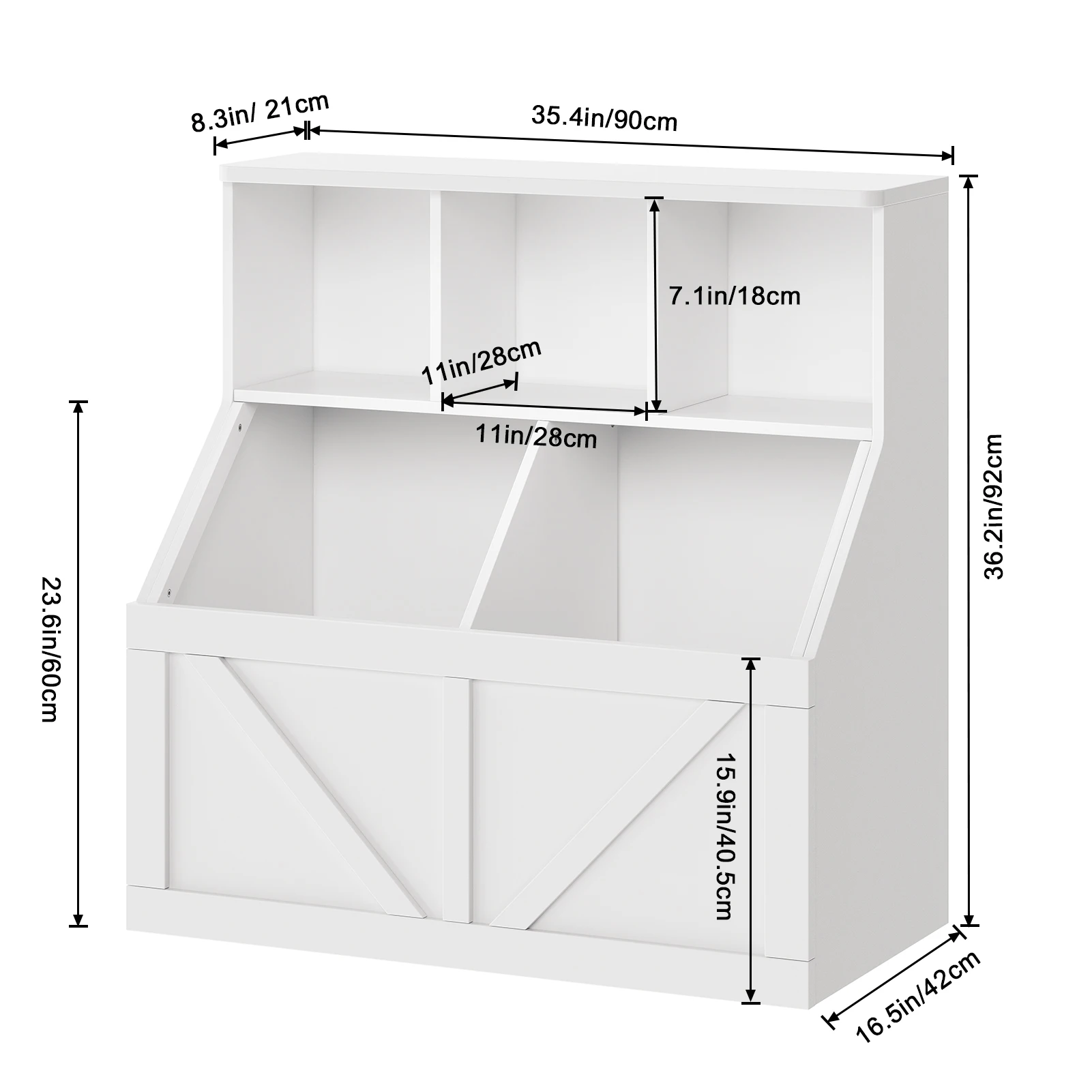 Toy Storage Organizer and Kids Bookshelf, Toddler Toy Storage Cabinet with Toy Shelf, Toy Organizer and Kids Bookcases