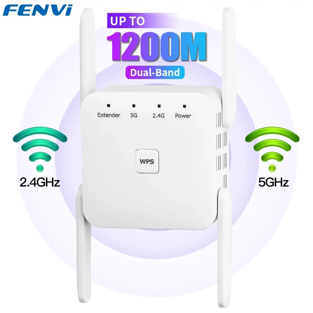 1200Mbps 5Ghz Wireless WiFi Repetidor 2.4G 5GHz Wifi Amplificador de Sinal Extensor Roteador Rede Wlan WiFi Repetidor