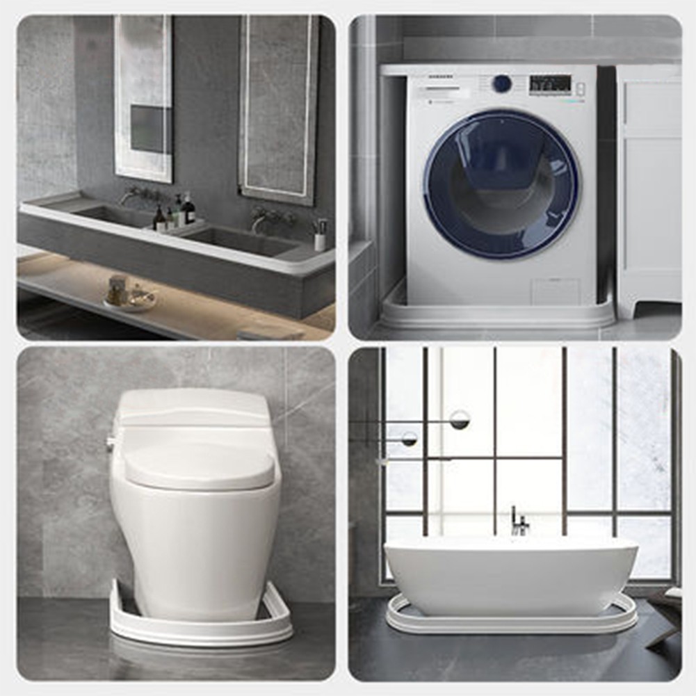 1PC 1-3 メートル浴室止水シリコーン保持ストリップ水シャワーダム洪水バリアドライとウェット分離ブロッカー