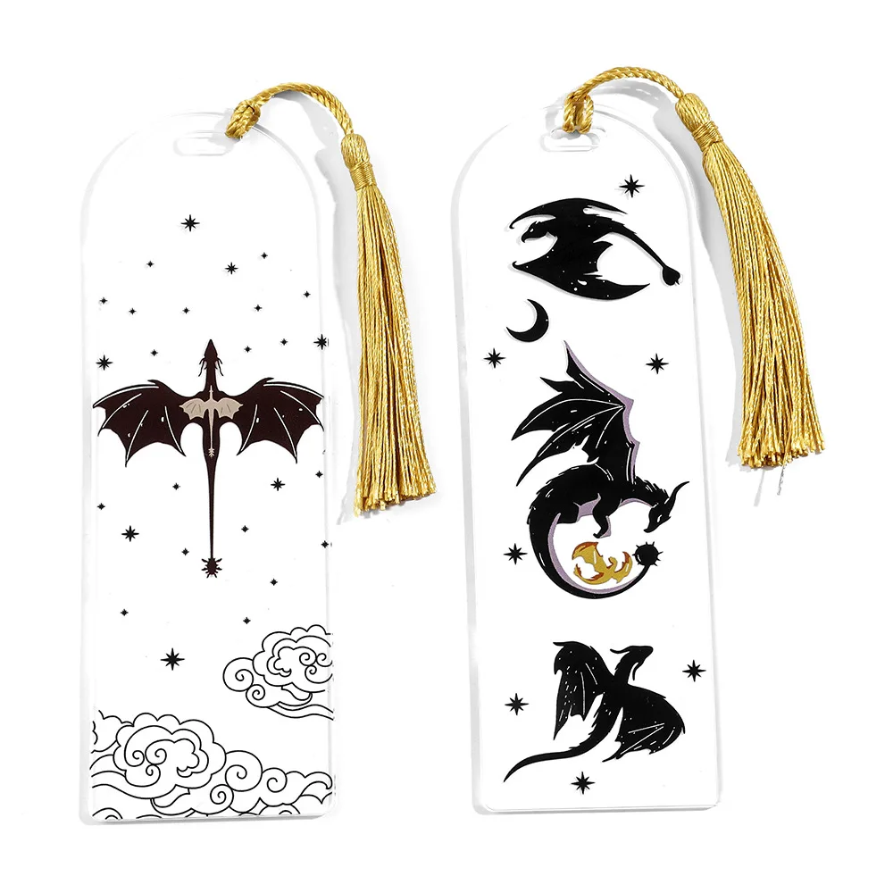 อะนิเมะ Black Dragon บุ๊คมาร์คคอลเลกชันของขวัญสําหรับคนรักหนังสืออะคริลิค Book Mark สําหรับผู้ชายผู้หญิงครูเพื่อนเด็ก Marker อ่าน