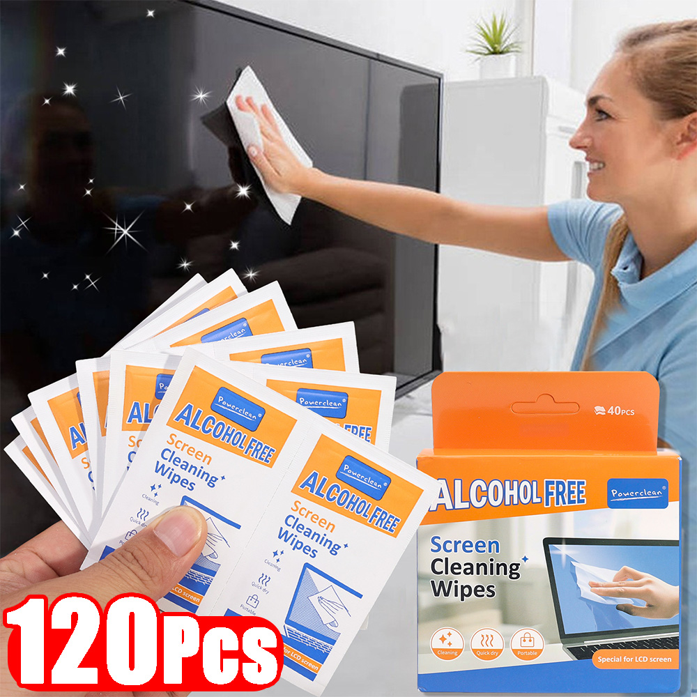 1/2/3 коробки одноразовых портативных салфеток для чистки ЖК-экрана — сухой и влажный экран для планшетов, ноутбуков, телефонов, телевизоров, автомобилей и мониторов