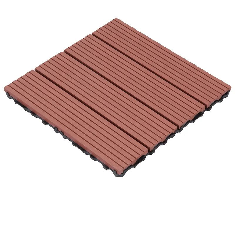 Telas de convés compostas de plástico de madeira, telhas de deck interligadas WPC, pavers impermeáveis para pisos externos