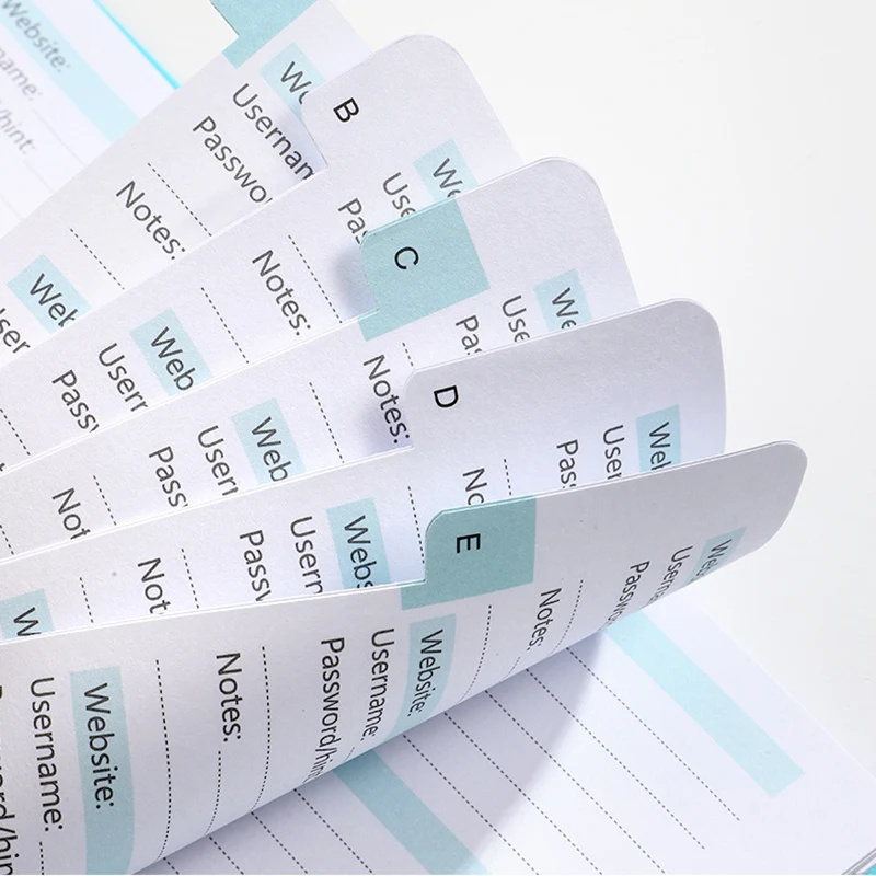 A6 Password Keeper Book Internet Login Notebook with Alphabetical Tabs for Password Management Software License Organizer