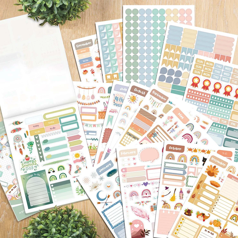 Tag/Woche/Monat Planer Aufkleber Buch DIY Scrapbooking Tagebuch Handbuch Dekorative Material Aufkleber Schreibwaren