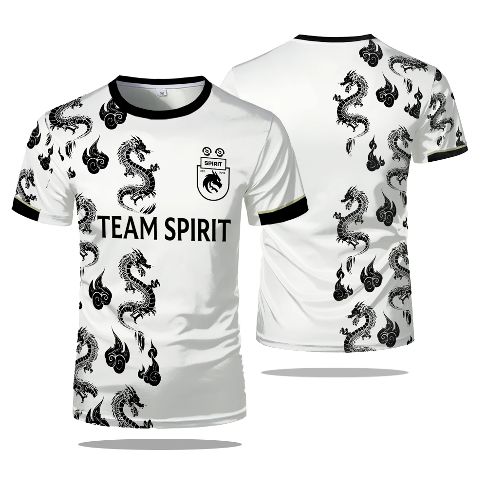 2024 新チームスピリットジャージ Tシャツ Dota CS GO E スポーツゲームユニフォーム男性 Tシャツプレーヤードンクスポーツコンテスト服ファン Tシャツ