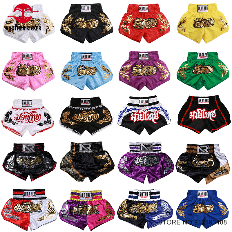 Pantalones cortos Muay Thai 2024, nuevos pantalones cortos de boxeo para mujeres, hombres y niños, pantalones de entrenamiento de Kickboxing bordados, equipo de lucha de artes marciales Sanda