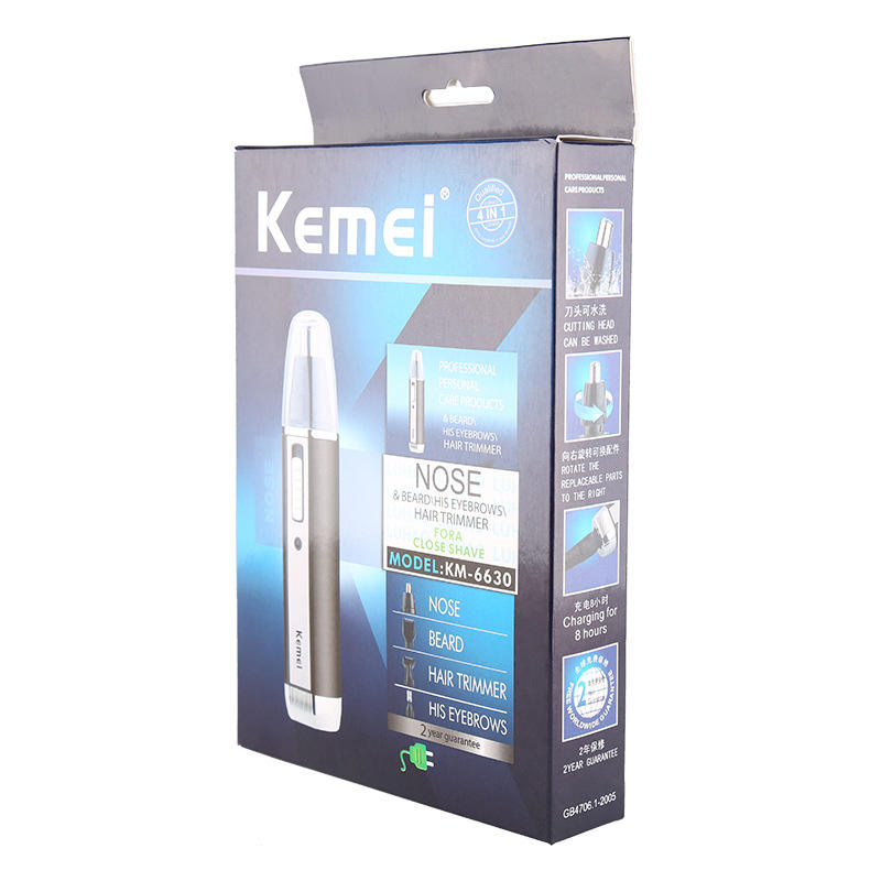 Kemei tondeuse électrique tout-en-un rechargeable pour hommes kit de toilettage tondeuse à barbe tondeuse à sourcils faciale nez oreille rasoir