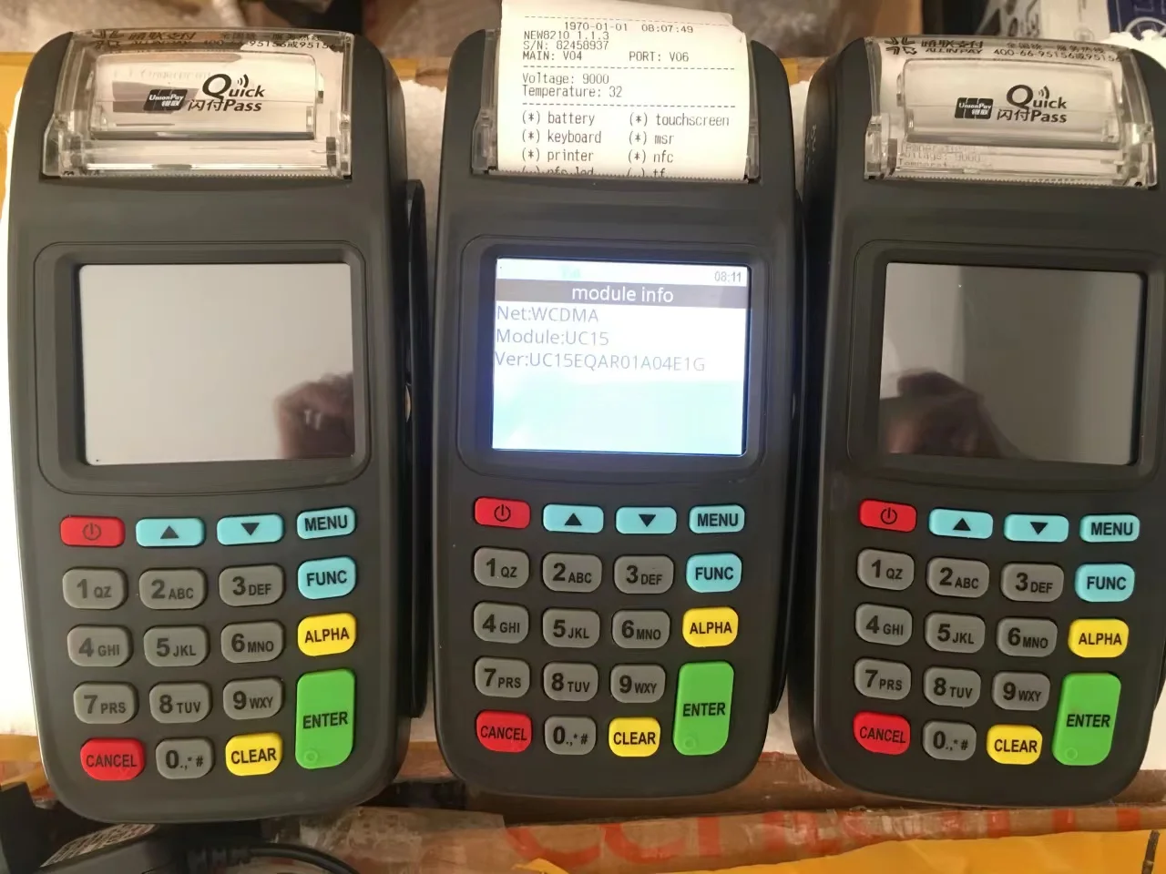 USED Mobile POS Machine NEW8210 WCDMA 3G  PCI-Compliant  Secure Payment Terminal POS Hardware Distributor Equipment Export