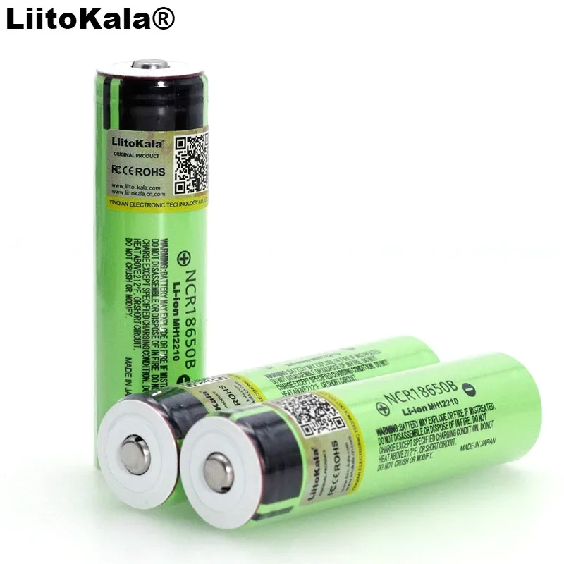 Liitokala original ncr18650b 3.7v 3400mah 18650 bateria recarregável de lítio com baterias pontiagudas (sem pcb)