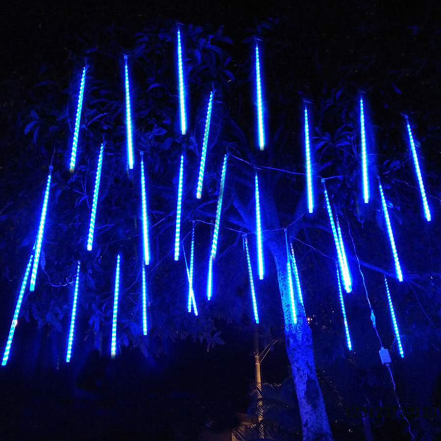 LED Meteor Dusche Lampe Wasserdichte Schnee Fallen Regentropfen Eiszapfen Lichterkette 50cm 8 Röhren Hochzeit Weihnachten Girlande String Lichter