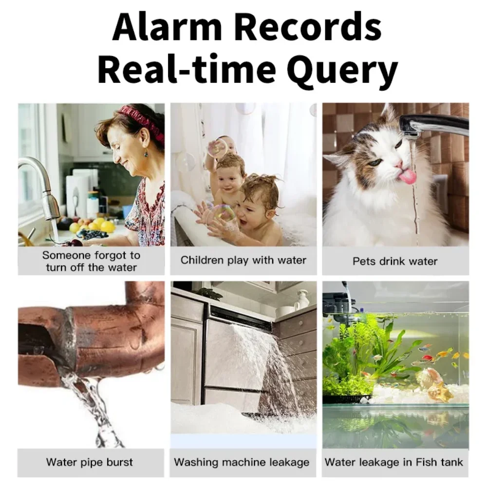 Tuya Smart WIFI Waterlekkage Sensor Alarm Waterniveau Detector Overstroming Lekkage Sensor APP Afstandsbediening Beveiliging Alarmsysteem