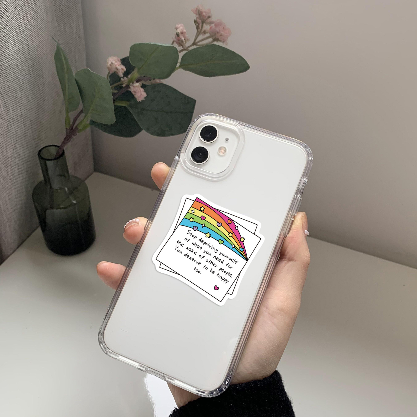 10代と大人のためのインスピレーションを与える単語付きステッカーパック、動機付けの引用、ウォーターボトル用ビニールデカール、50個