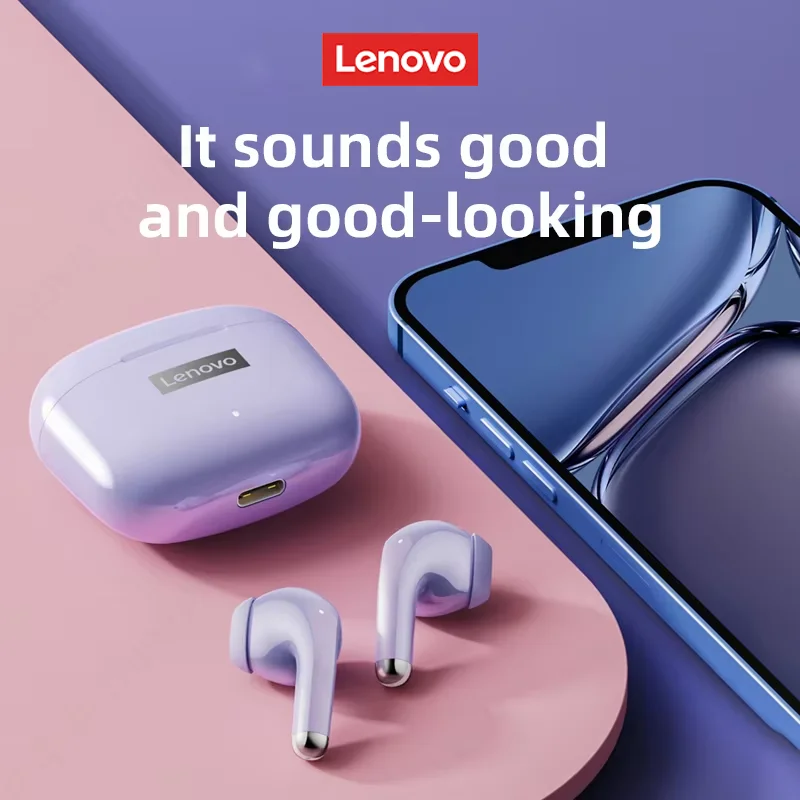 Neue Lenovo LP40 Pro Bluetooth V5.3 Kopfhörer Punchy Bass Sound Headset Vollständige Com Javascript mit Android IOS Leichte Kopfhörer